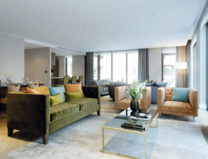 Interior Design of Apartment Lounge at Prince of Wales Drive, Battersea