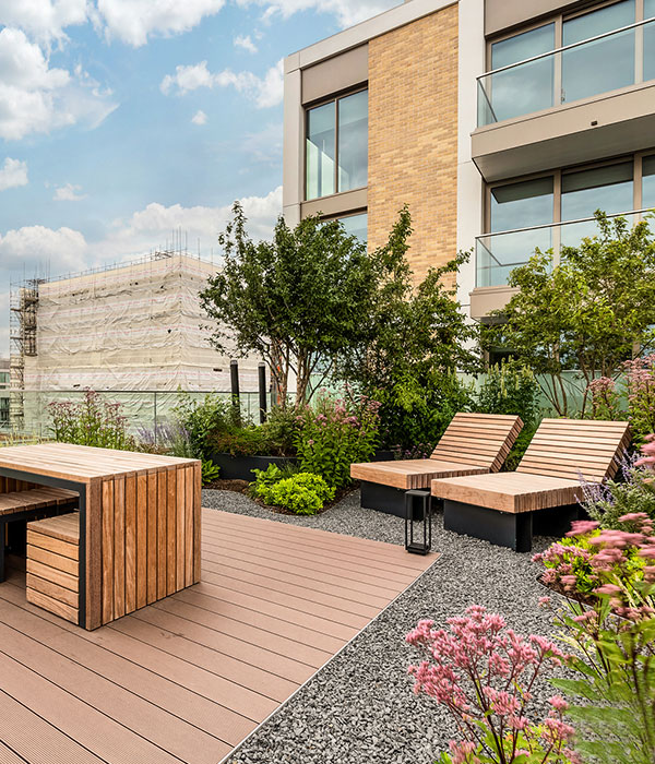 Communal Roof Terrace Space at Prince of Wales Drive, Battersea