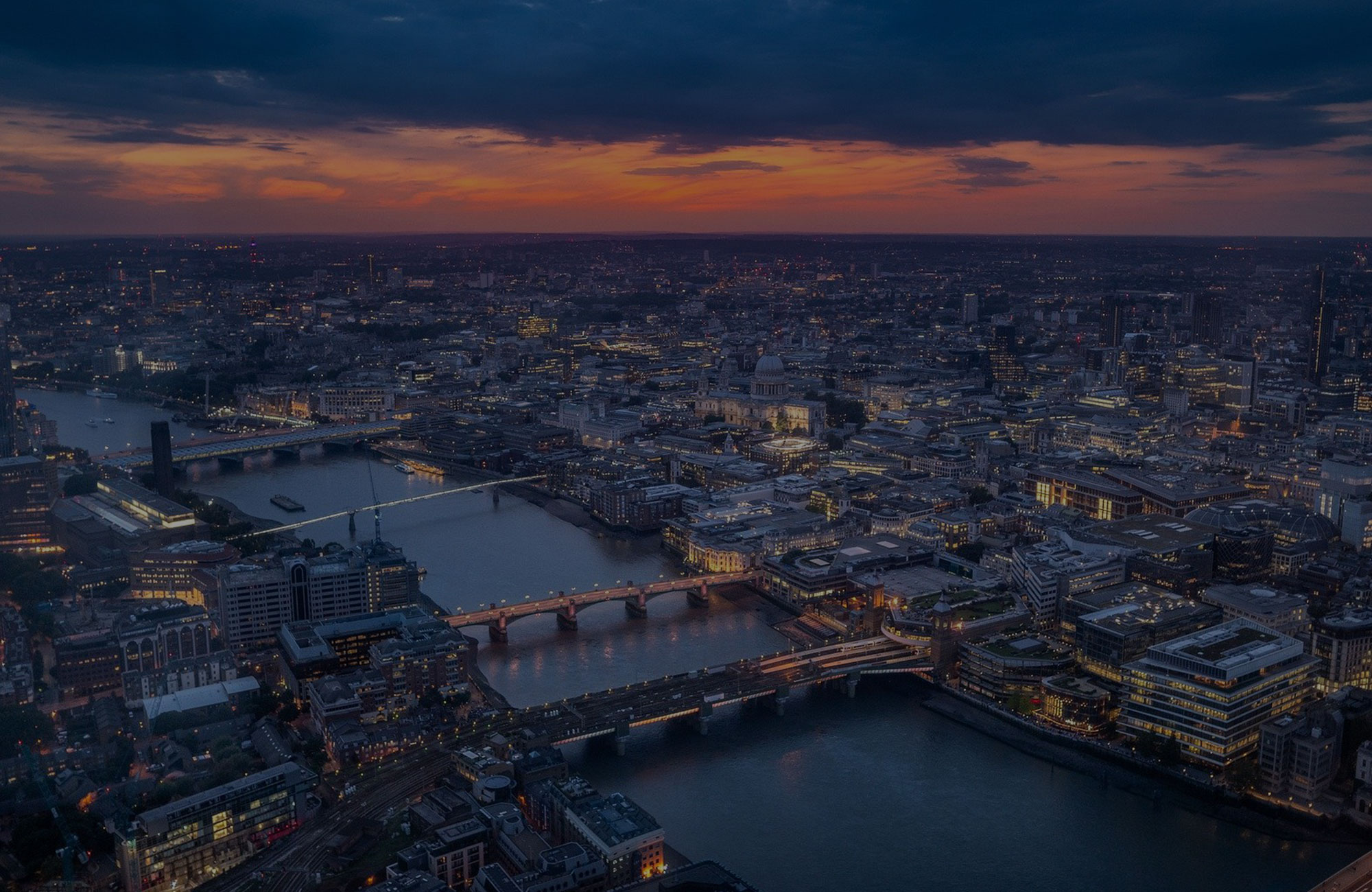 Sky View of Central London